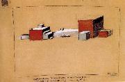 Kasimir Malevich Conciliarism Space building oil painting